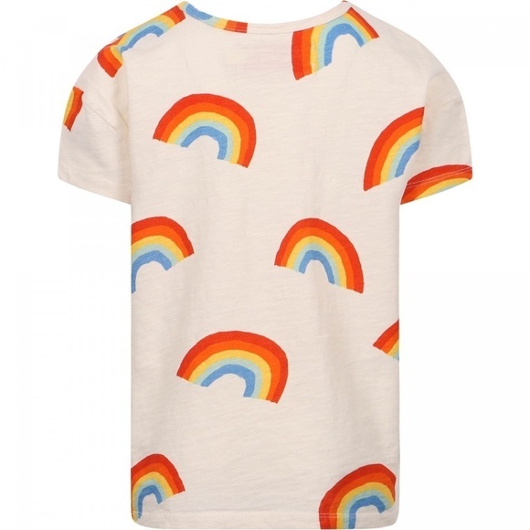 NADADELAZOS Rainbows Print short sleeve kids T-Shirt in Ivory 4 years tee - Picture 8 of 9